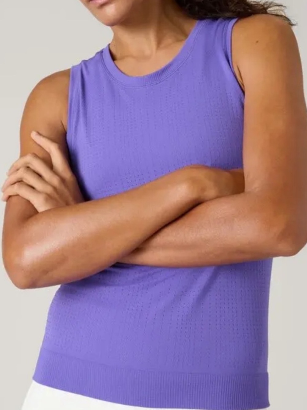 Athleta In Motion seamless tank ventilated hyacinth purple XL